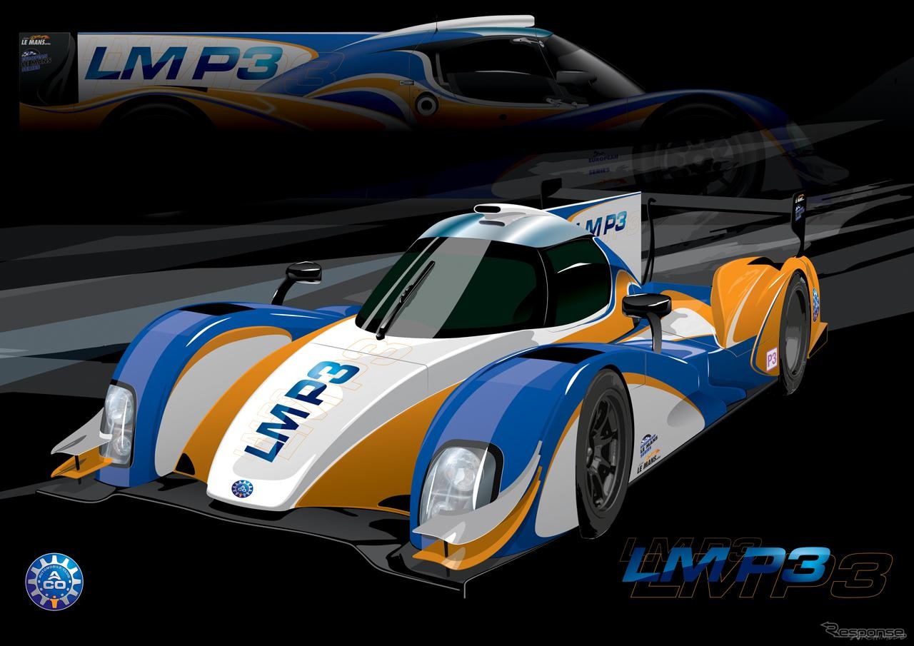 LMP3レーシングカーのスケッチ