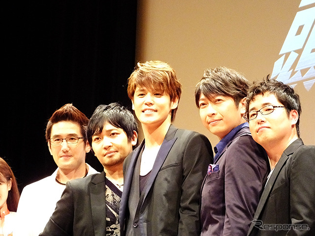 左から土田大、中村悠一、宮野真守、小野大輔、白石稔