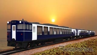 新津駅と新津運輸区では「酒」をテーマにした観光車両「越乃Shu＊Kura」が展示される。