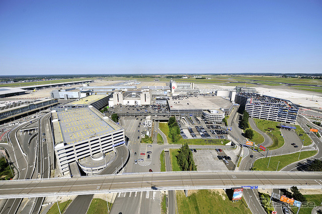 空から見たブリュッセル空港