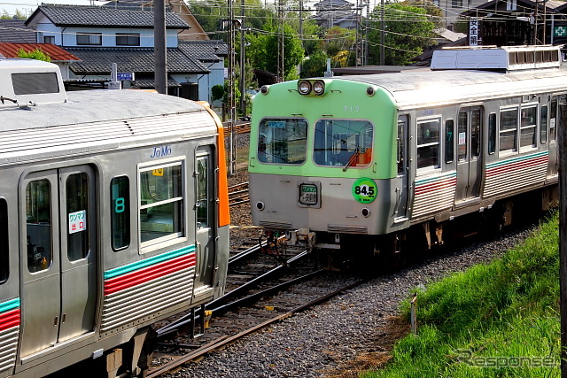 シミュレーターと運転室体験の会場となる上毛電鉄大胡電車庫。