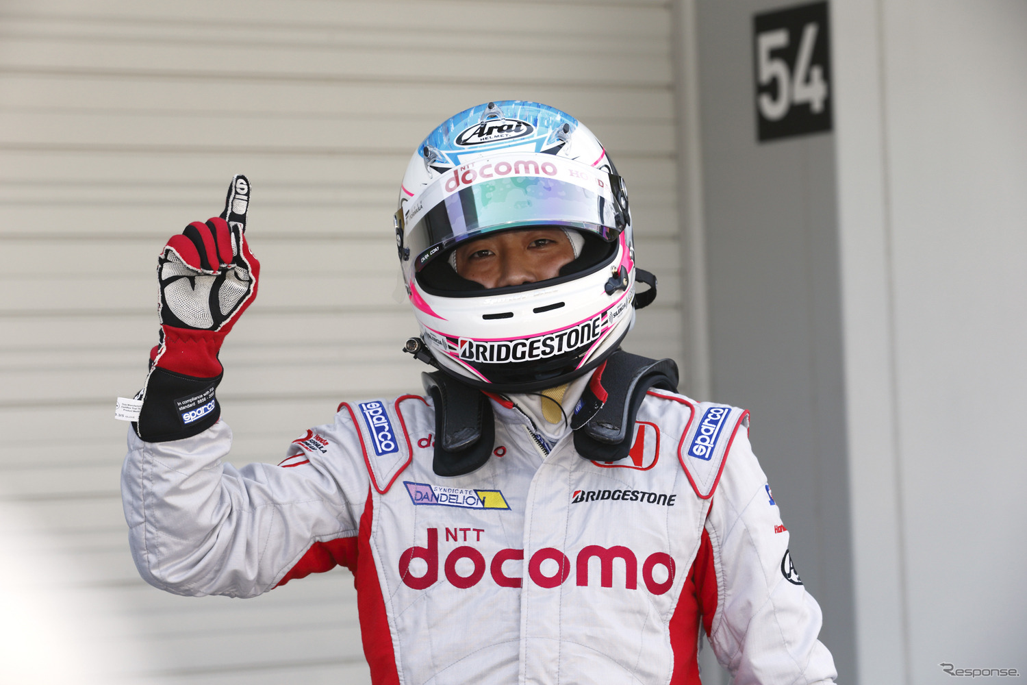 2013年SF開幕戦鈴鹿で伊沢はポールを獲得、翌日も勝利を得る。写真：Honda