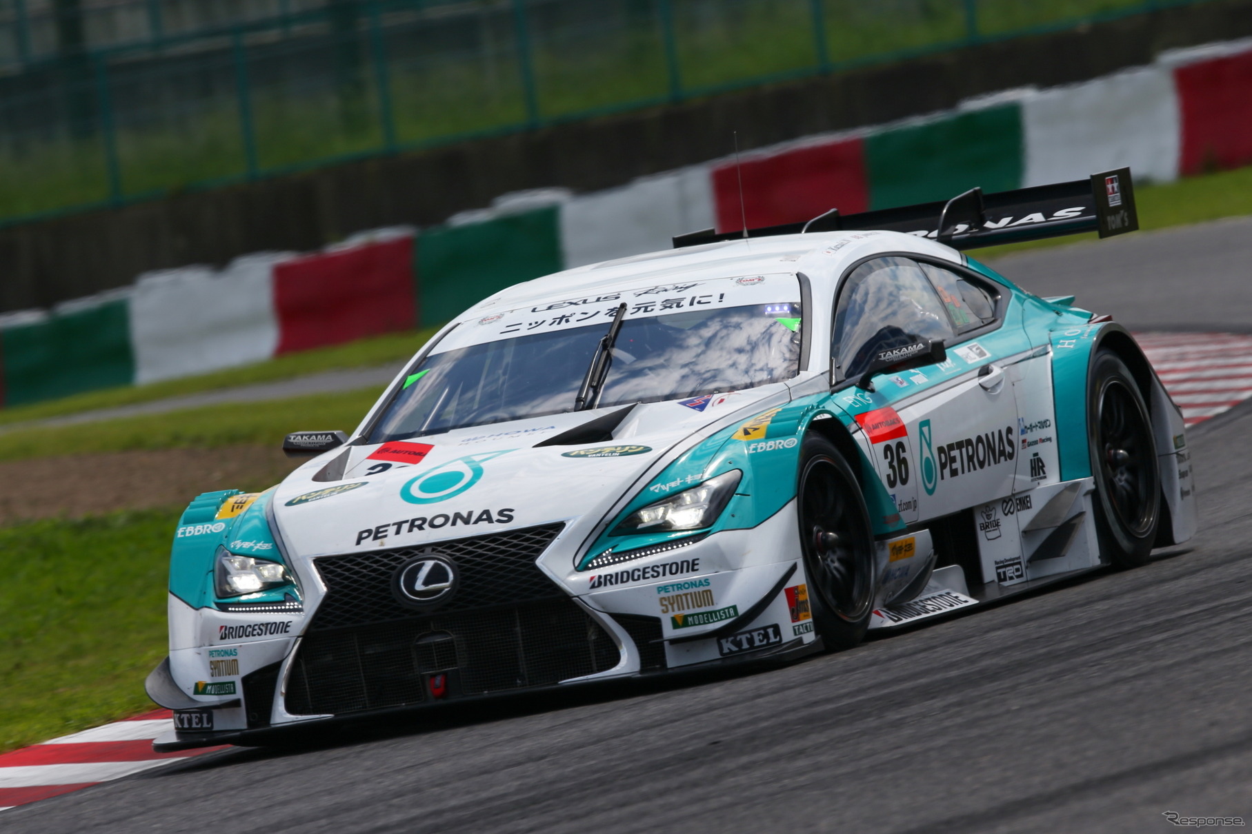 GT500ポールの#36 RC F。撮影：益田和久