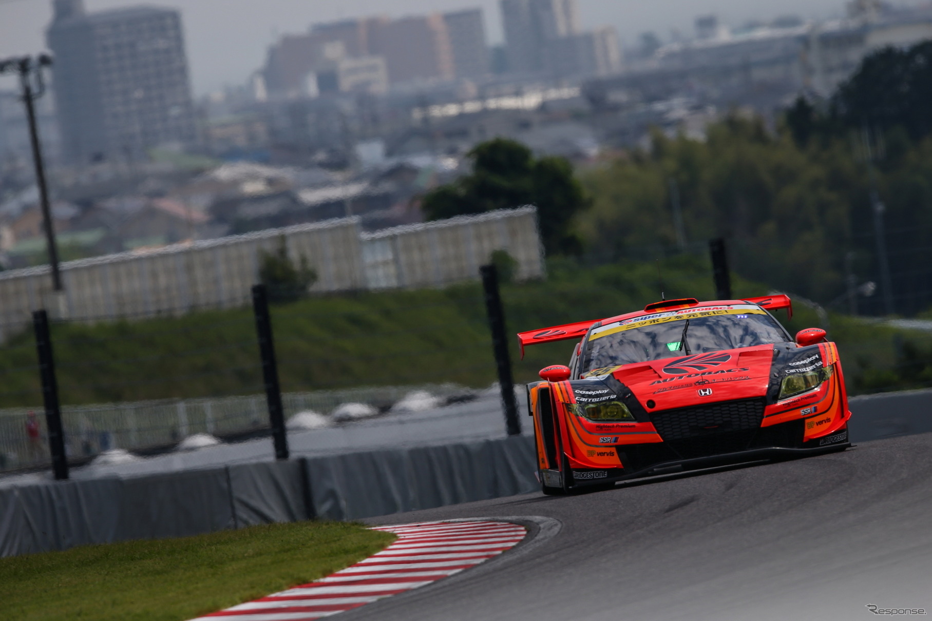 GT300ポールの#55 CR-Z。撮影：益田和久