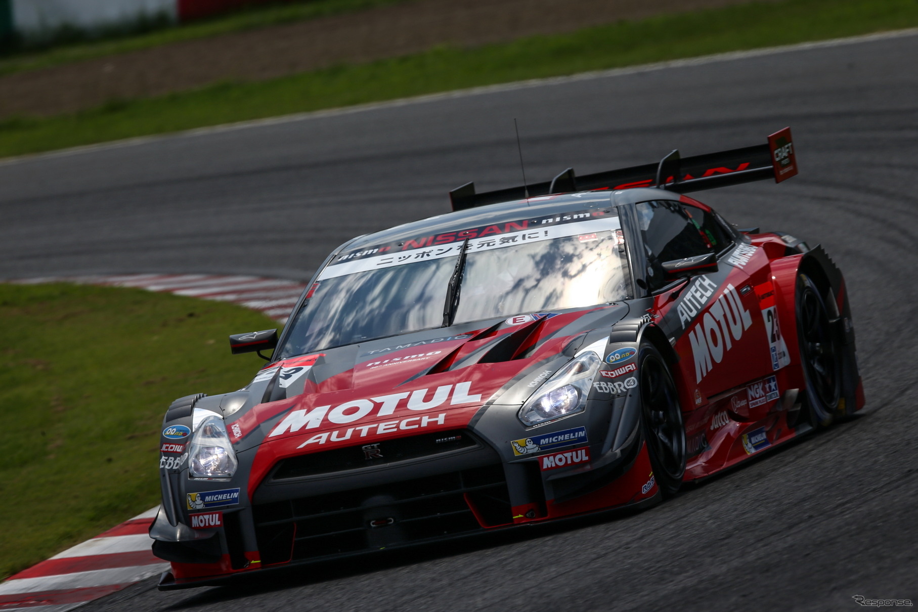 GT500の予選3位、#23 GT-R。撮影：益田和久
