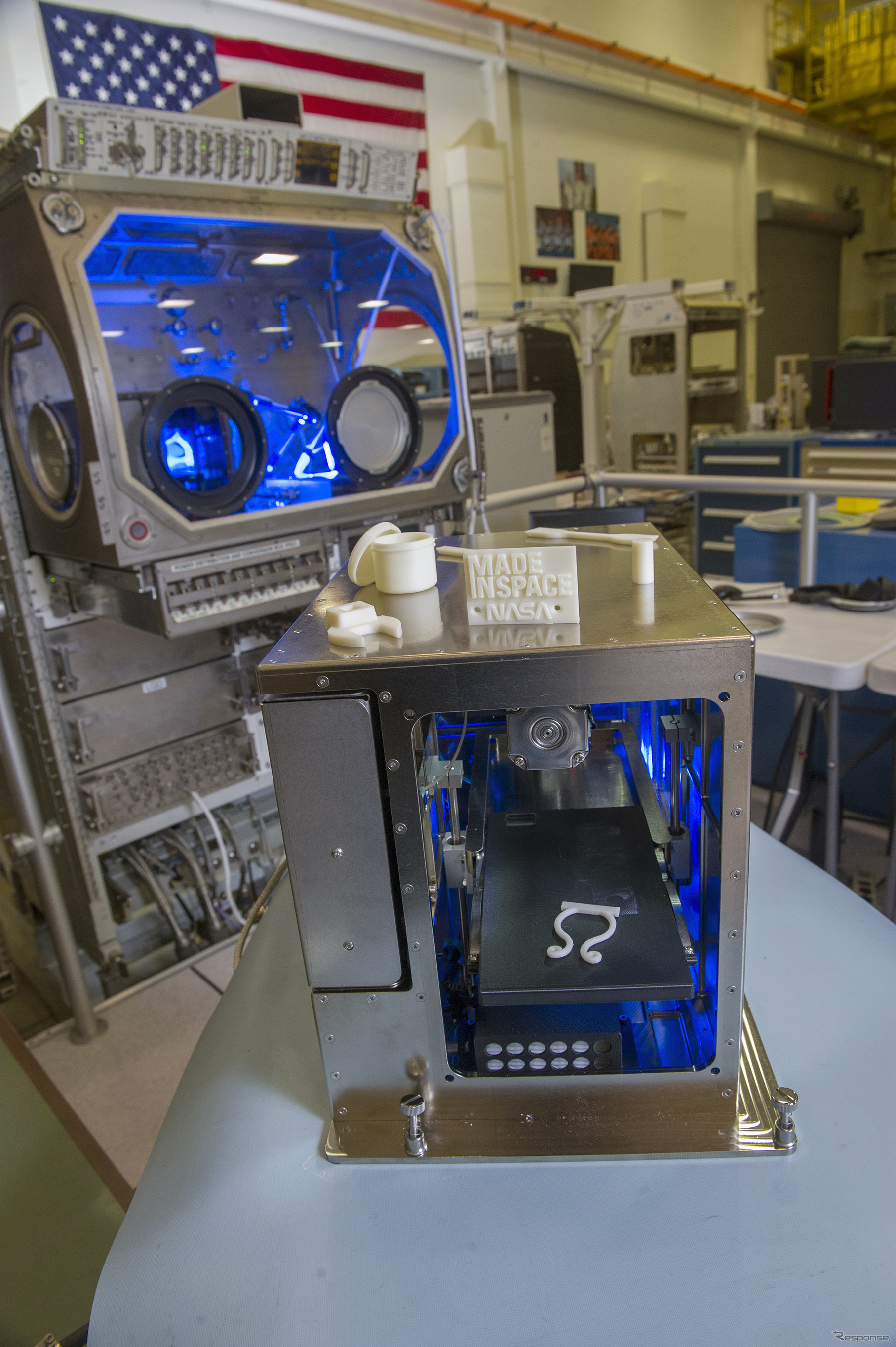 2014年4月に打ち上げ前の検証を終えた宇宙用3Dプリンター実証機