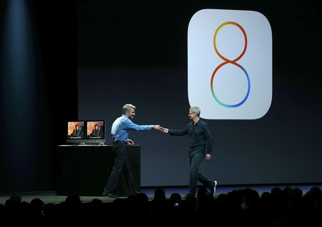 6月のWWDCで iOS8は発表された。　(c) Getty Images