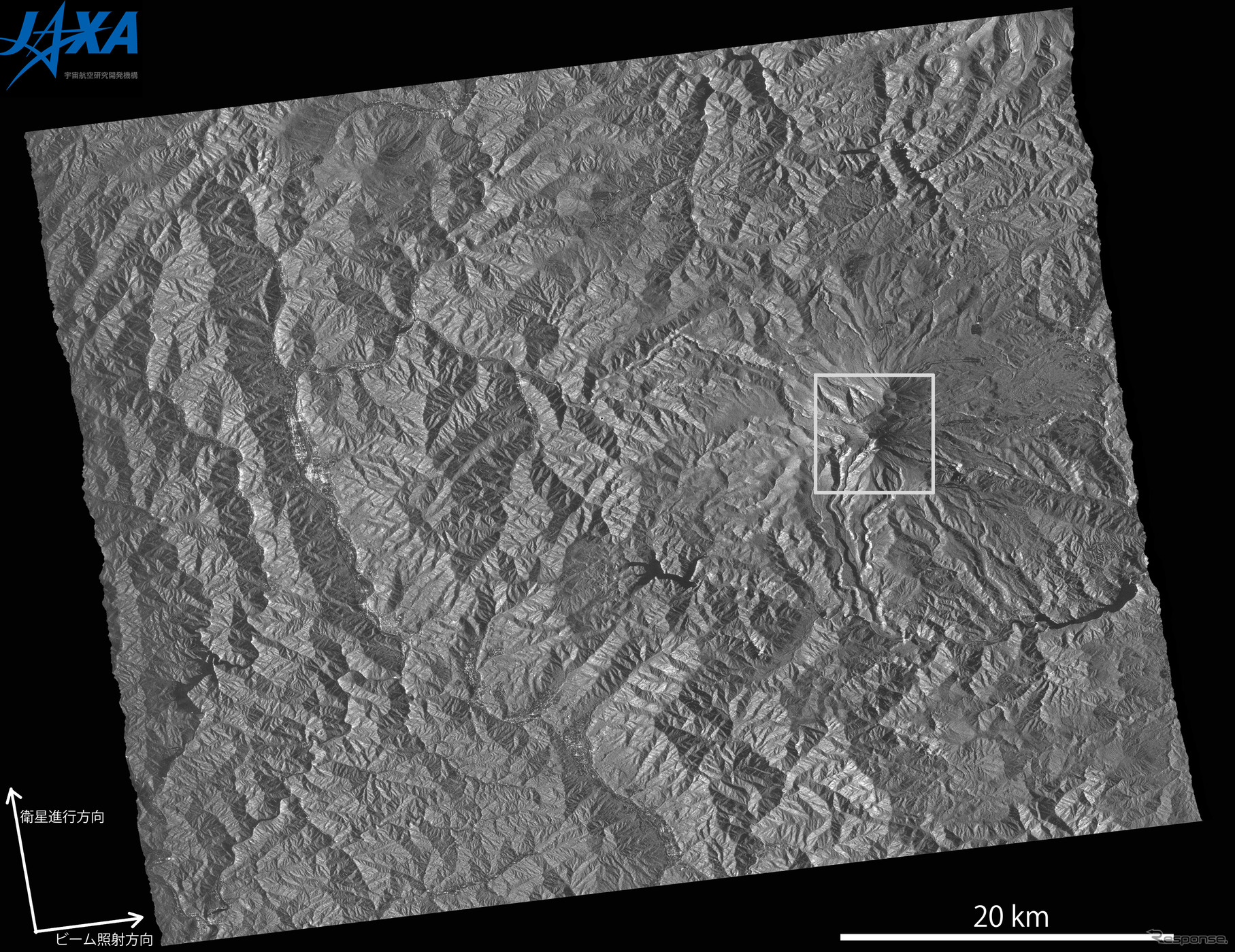 JAXA、御嶽山のインターフェロメトリによる観測結果を公表（出典：JAXA）