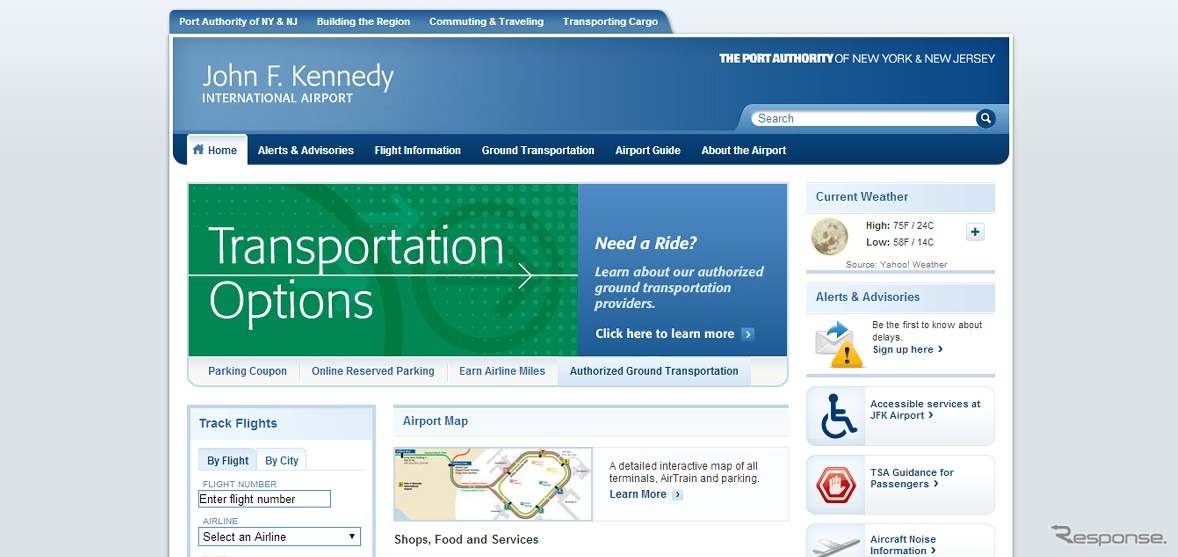 ジョン・F・ケネディ国際空港公式ウェブサイト