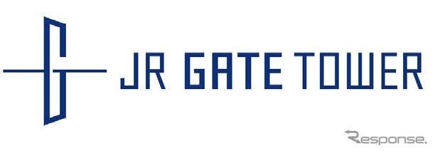 JRゲートタワーのロゴマーク。「GETE」の頭文字「G」をモチーフにデザインした。