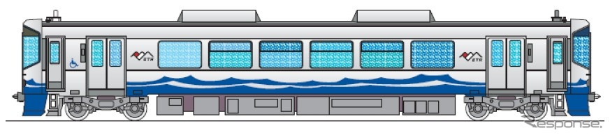 えちごトキめき鉄道が日本海ひすいラインに導入するET122形のイメージ。11月1日に車両見学会が開催される。