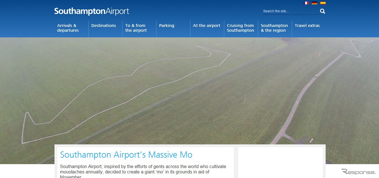 英サウサンプトン空港、巨大口ヒゲ現る（1）