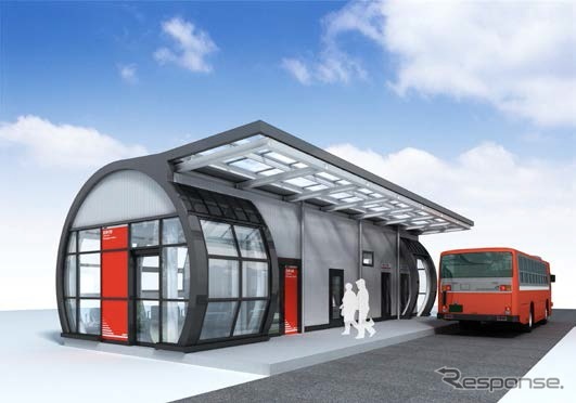 BRT陸前高田駅も現在地から少し離れた陸前高田市消防防災センター等整備事業区域内に移設し、新駅舎を設ける。画像は新駅舎のイメージ。