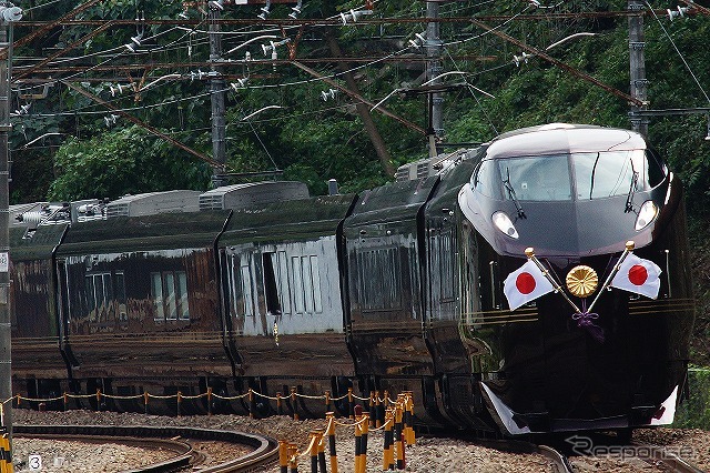 復路ではE655系「なごみ（和）」を使用する。写真はお召列車使用時の編成。