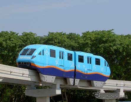 シンガポールの都市交通セントーサエクスプレスの車両