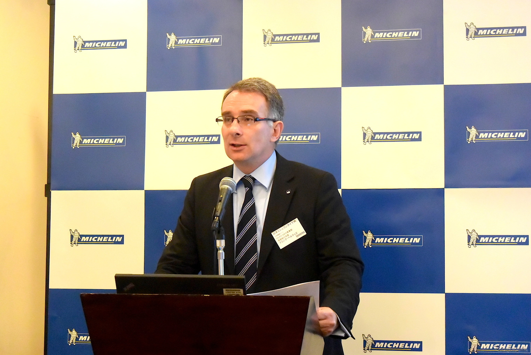 日本ミシュランタイヤ トラック・バスタイヤ事業部 ペルティエ・ドミニク常務執行役員