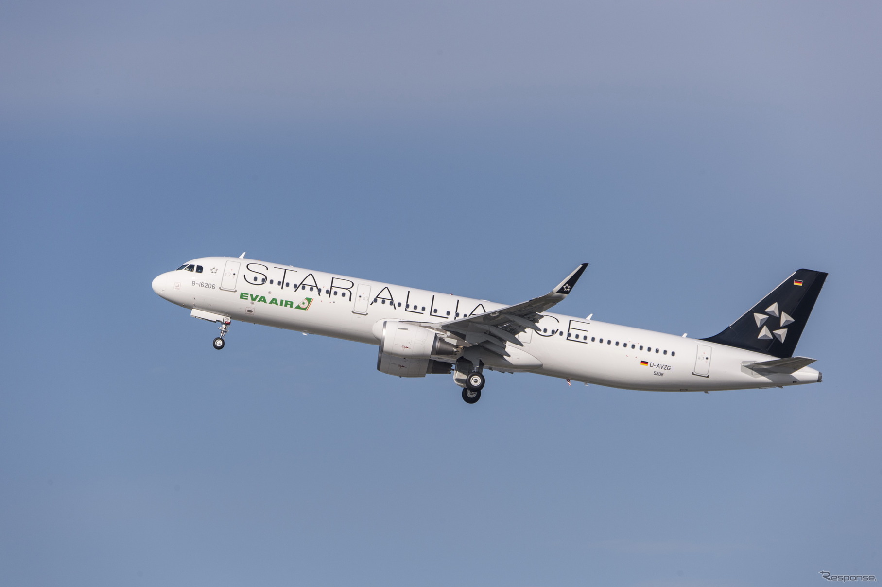 エバー航空のシャークレットを装備したA321