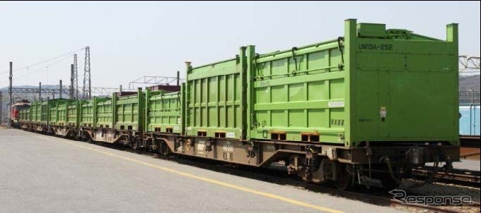 隅田川～大館間では「エコ関連物資列車」を新設。焼却灰やリサイクル物資などを運ぶ。