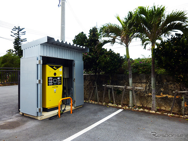 宮古島は電気自動車の充電エリアも充実。レンタカーでEVを選ぶ観光客も多いという