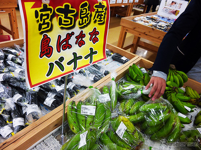 宮古島に来たら「にんにくやパイン、バナナ、たまねぎなどの特産を味わって」と下地市長
