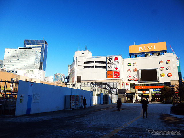 工事がすすむ仙台駅