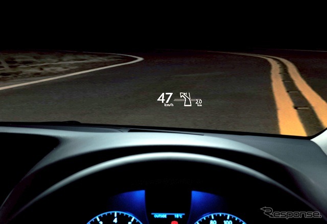 ヘッドアップディスプレイ（レクサスRX）