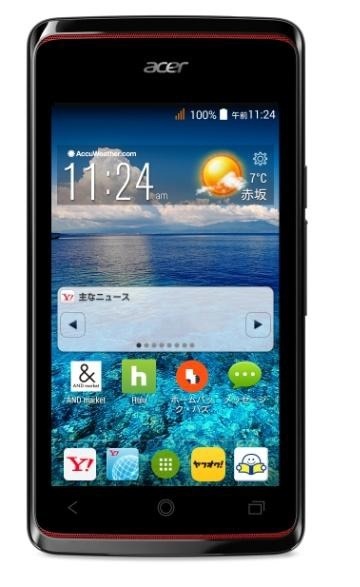 4型液晶搭載のAndroidスマートフォン「Liquid Z200」。全国のブックオフで販売される