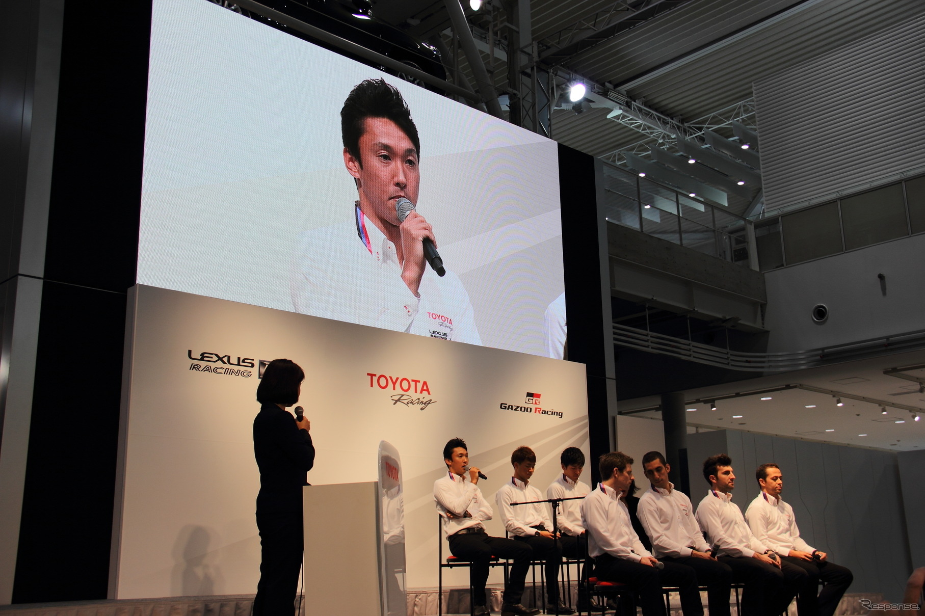 トヨタ・モータースポーツ・ファンミーティング2015でのトークショーの様子