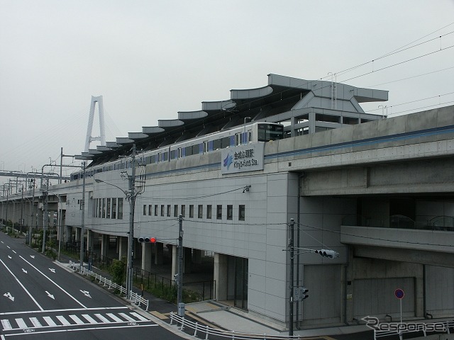 あおなみ線の金城ふ頭駅。同線は10月1日から運賃を値上げする。