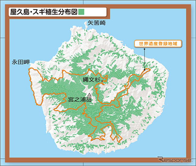 屋久島の植生図