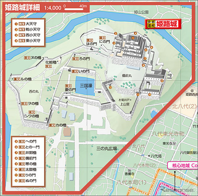 姫路城の詳細図
