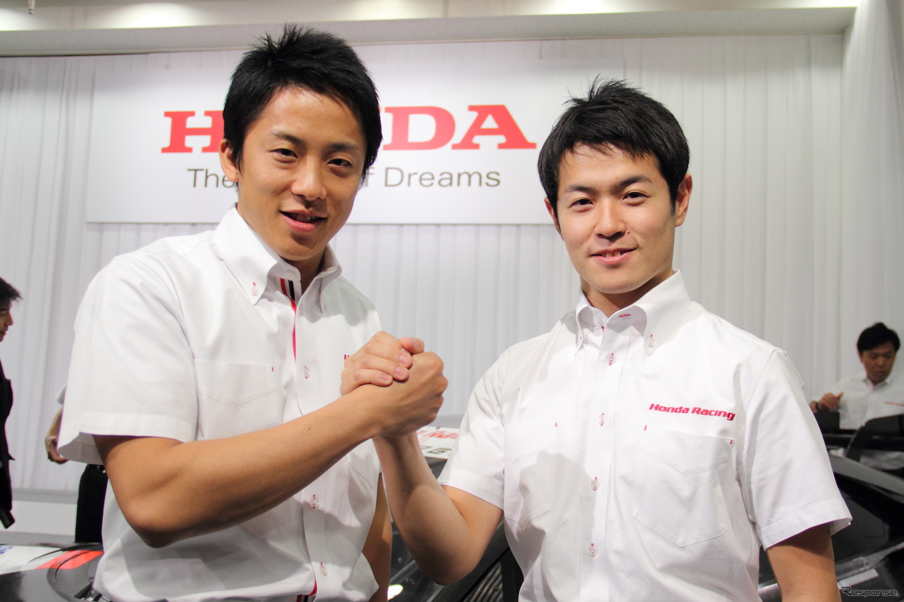 SUPER GTでは3年ぶりにチーム国光に移籍、伊沢拓也（左）とタッグを組む山本尚貴（右）
