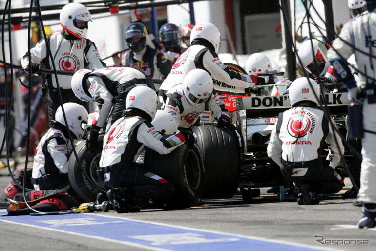 【ホンダF1】バトン、ピットストップのミスで表彰台逃す