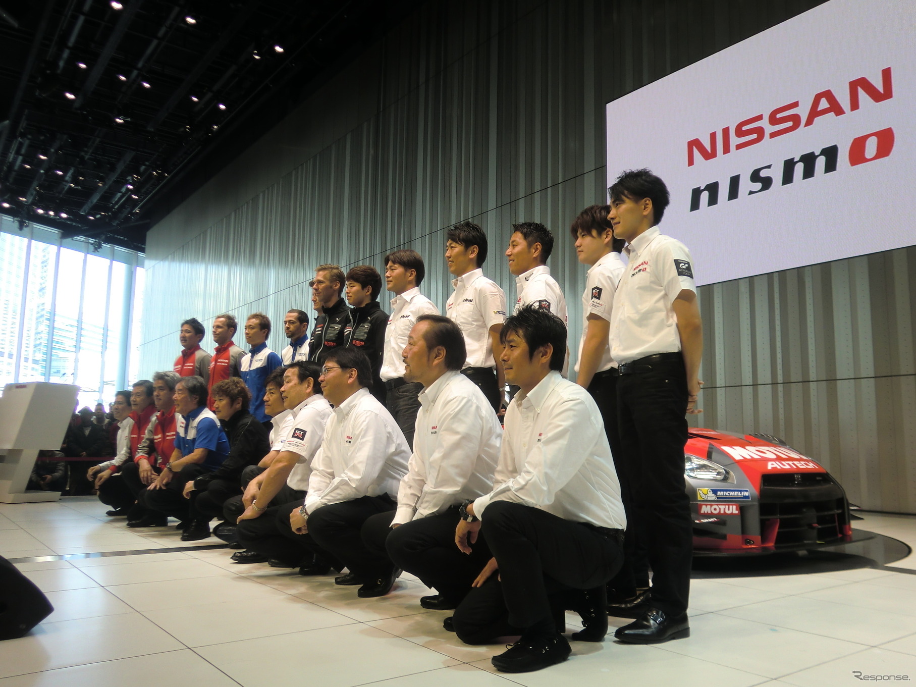 今季の日産のモータースポーツ活動を担う面々が一堂に会した。