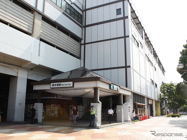 スタンプは京葉線内の9駅に設置されている。写真はスタンプ設置駅の新木場駅。