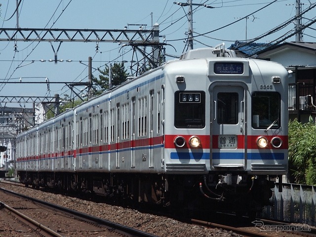 北総7260形は京成3300形（写真）のリース車。形式名や塗装が異なるが同型だ。