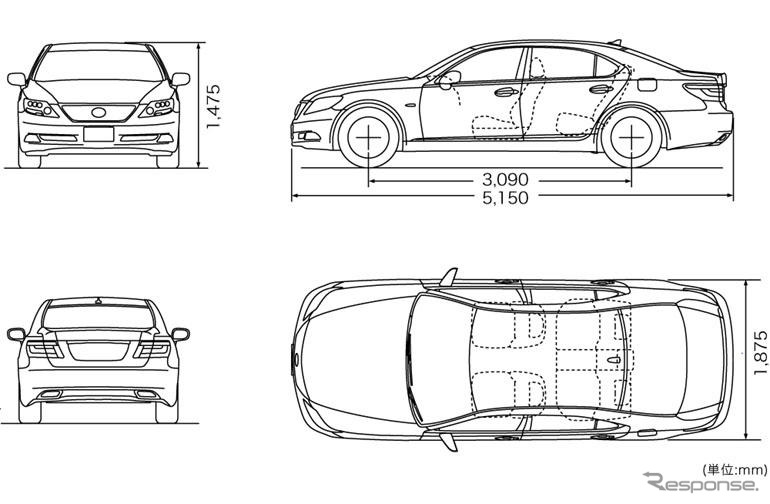 【レクサス LS 披露】車体寸法はクラスアップ