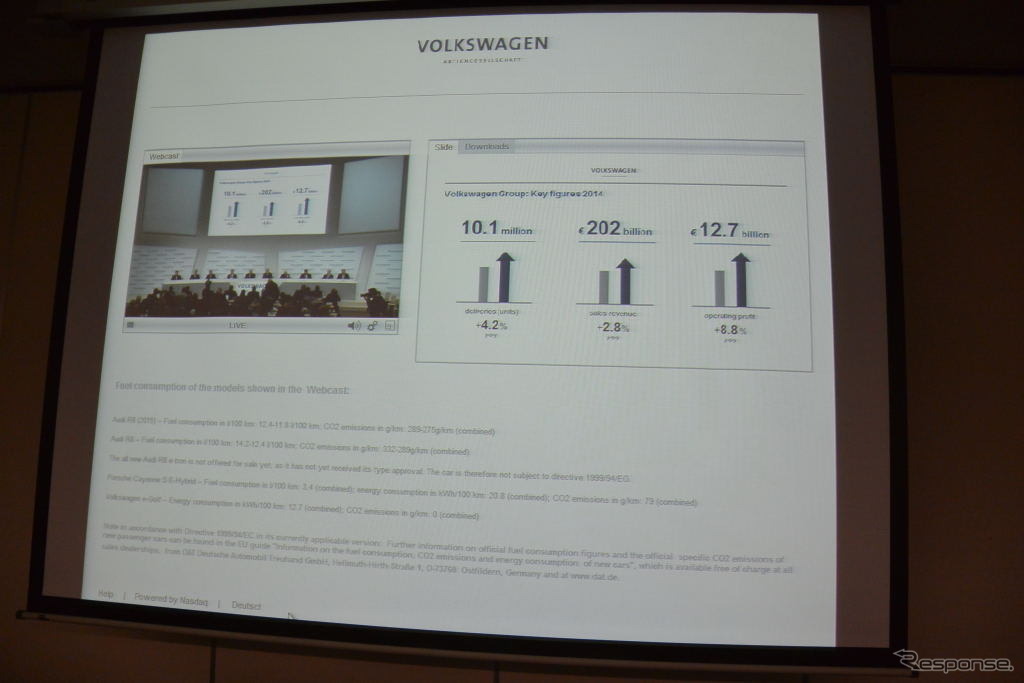 VW 年次記者会見 web中継