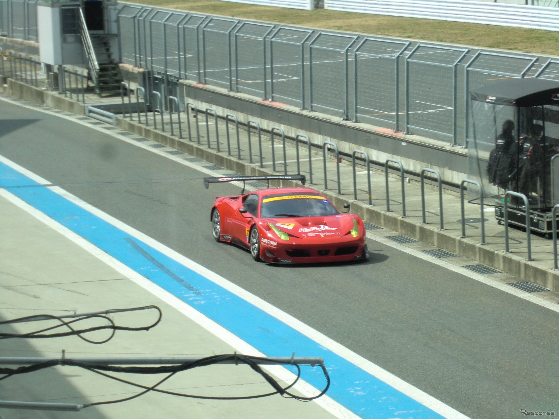 GT300の2日目首位となった#77 フェラーリ（写真は初日）。