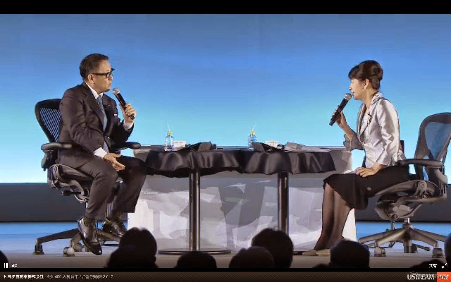 トヨタ豊田章男社長と小谷真生子氏の対談