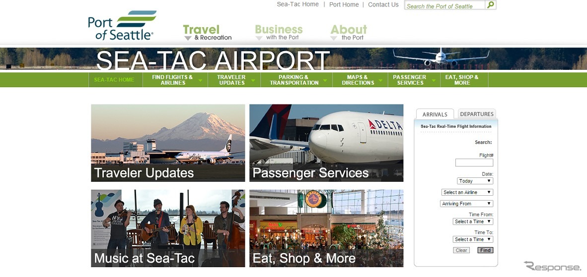 シアトル・タコマ国際空港公式ホームページ