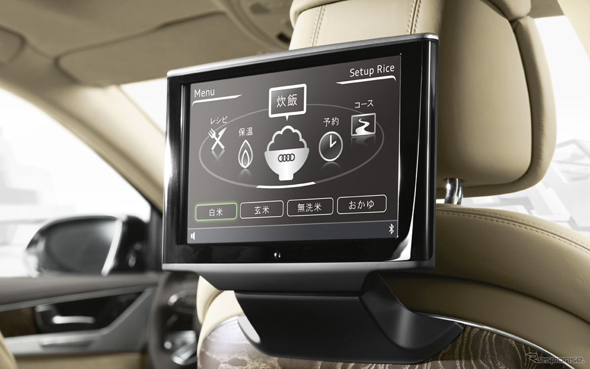 出力コントロールにより細かな炊き加減が選択可能な、タッチ式メニューパネル