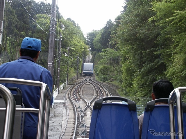 ケーブルカーの施設としての名称は「皿倉山ケーブルカー」に変更されている。