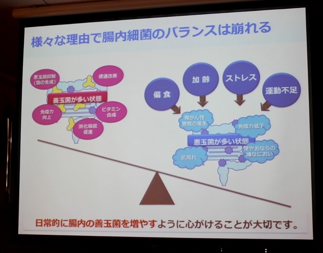 さまざまな理由で腸内細菌のバランスは崩れる