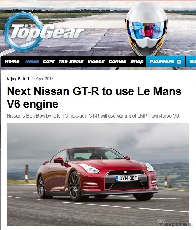 日産 GT-R 次期型について報じた英『Top Gear』