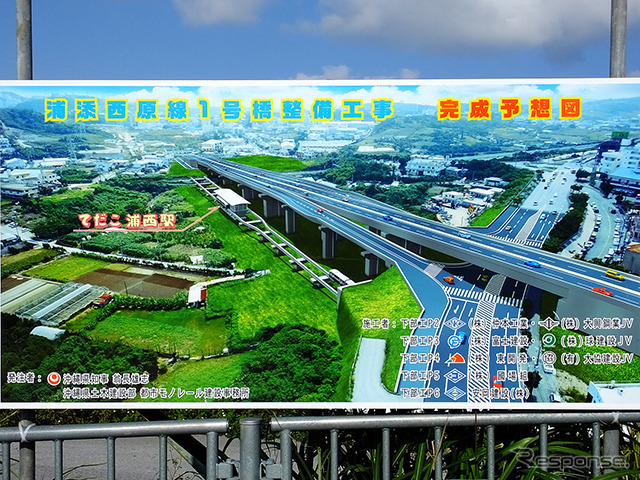 工事現場に掲出された完成イメージ