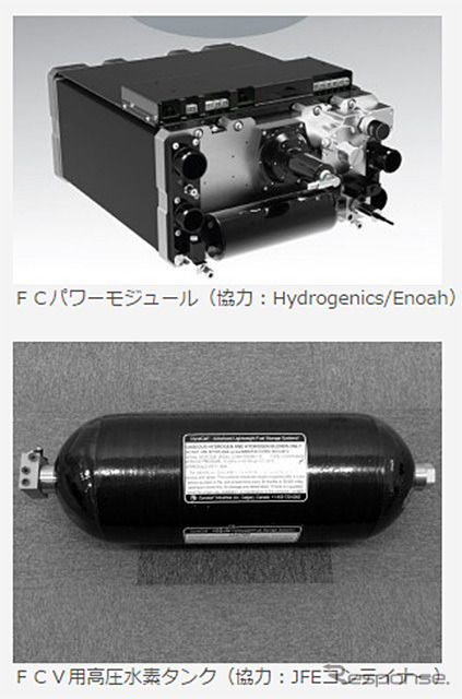 FCパワーモジュールと高圧水素タンク