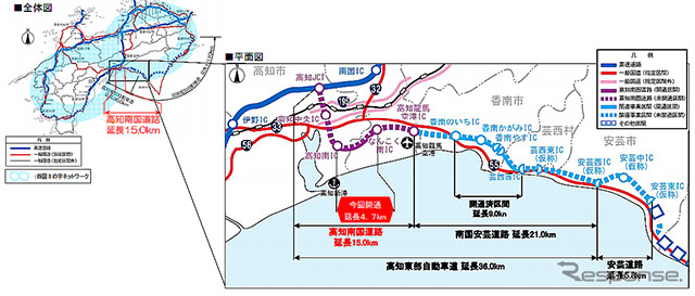 高知東部自動車道（国道55号高知南国道路）概要