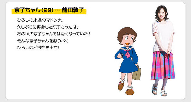 実写ドラマ『ど根性ガエル』でヒロインを演じる前田敦子（日本テレビ公式サイトより）