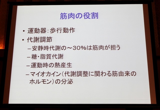 筋肉の役割（藤田聡教授の講演資料）